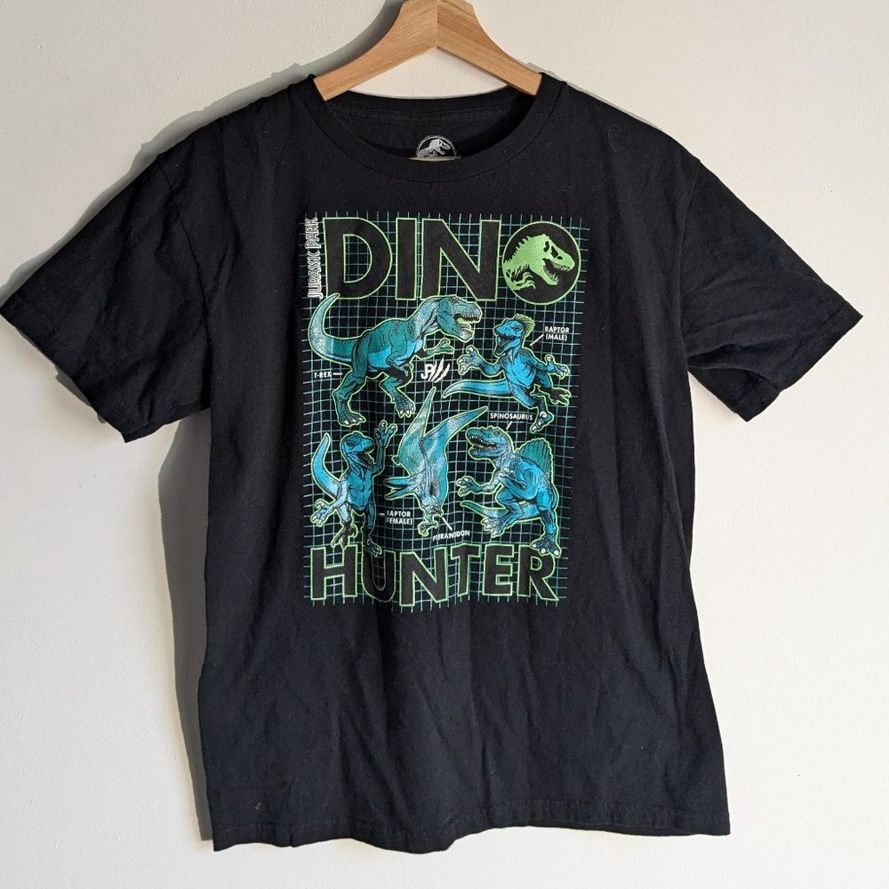 Jurassic World Jurassic Park Dino Hunter Graphic Tee Tshirt Youth Boy's XL